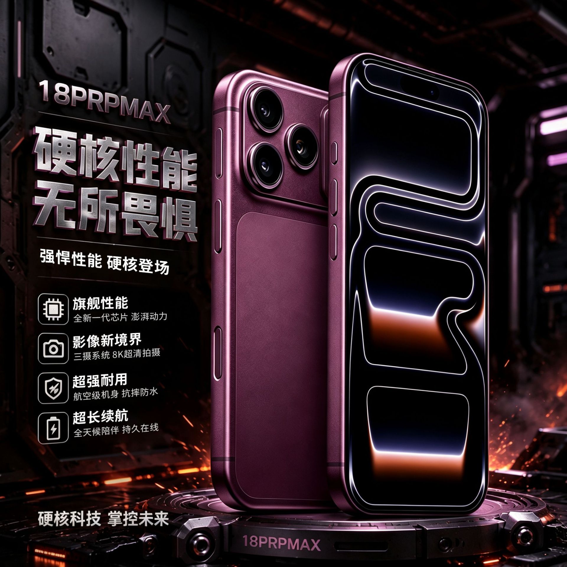 18promax Smartphone Newly Launched In Wine Red, Brand New And...