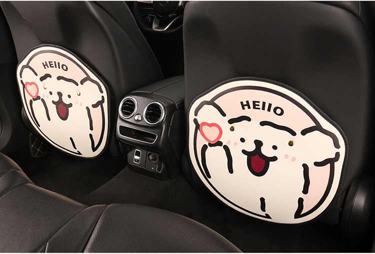 HELLO Puppy Car Seat Back Anti-Kick Pad Universal Rear Row