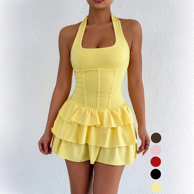 Amazon Independent Site Cross-Border Hot-Selling New European and American Style Sexy Slim-Fitting Suspender Tube Top Fashion Short Dress Amazon Independent Site Cross-Border Hot-Selling New European and American Style Sexy Slim-Fitting Suspender Tube Top Fashion Short Dress