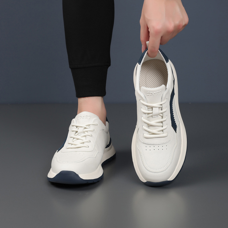 Cabeza de piel de vaca otoño y invierno nuevos zapatos de hombre Gump zapatos ultraligeros zapatos casuales de cuero transpirables zapatos deportivos de hombre zapatos de hombre