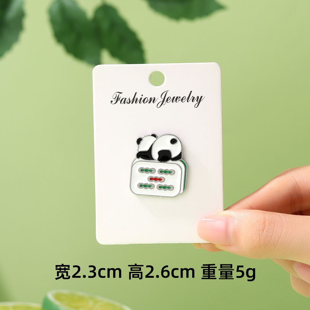 Dibujos animados lindo panda flor flor broche colección de la familia panda animal metal insignia accesorios de ropa para niños regalos