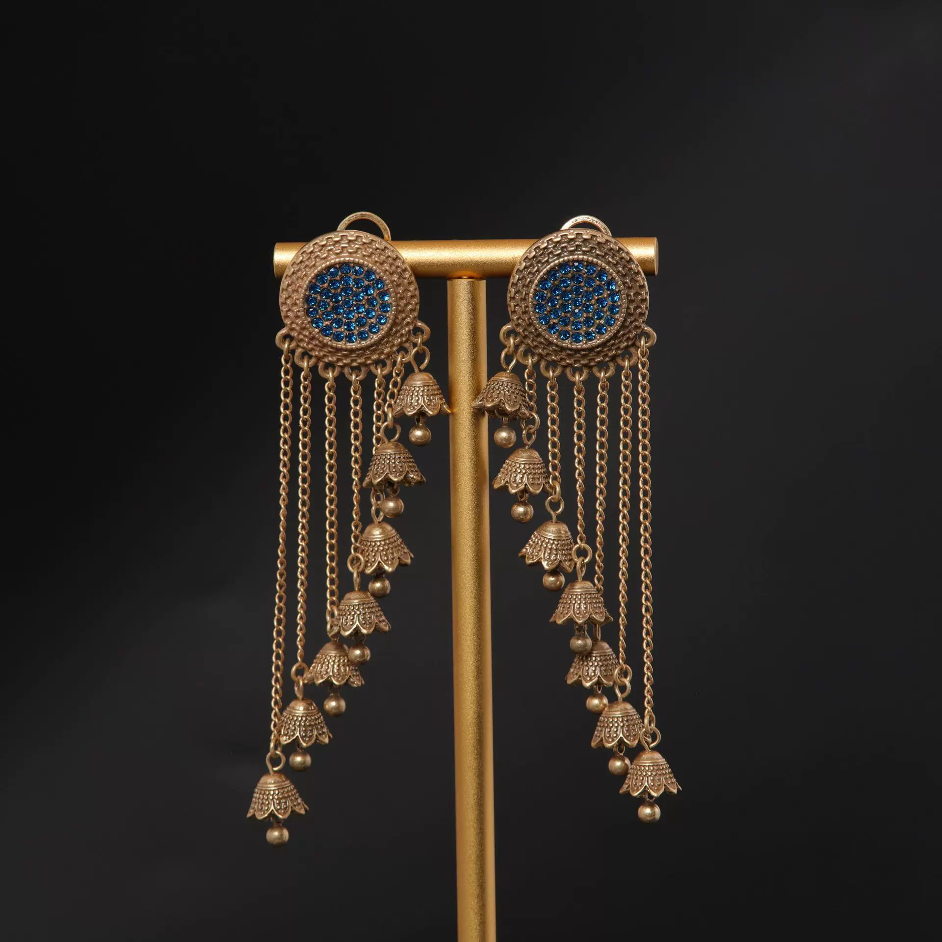 欧美跨境波西米亚耳饰女士不规则流苏复古耳太阳花异域风情耳环