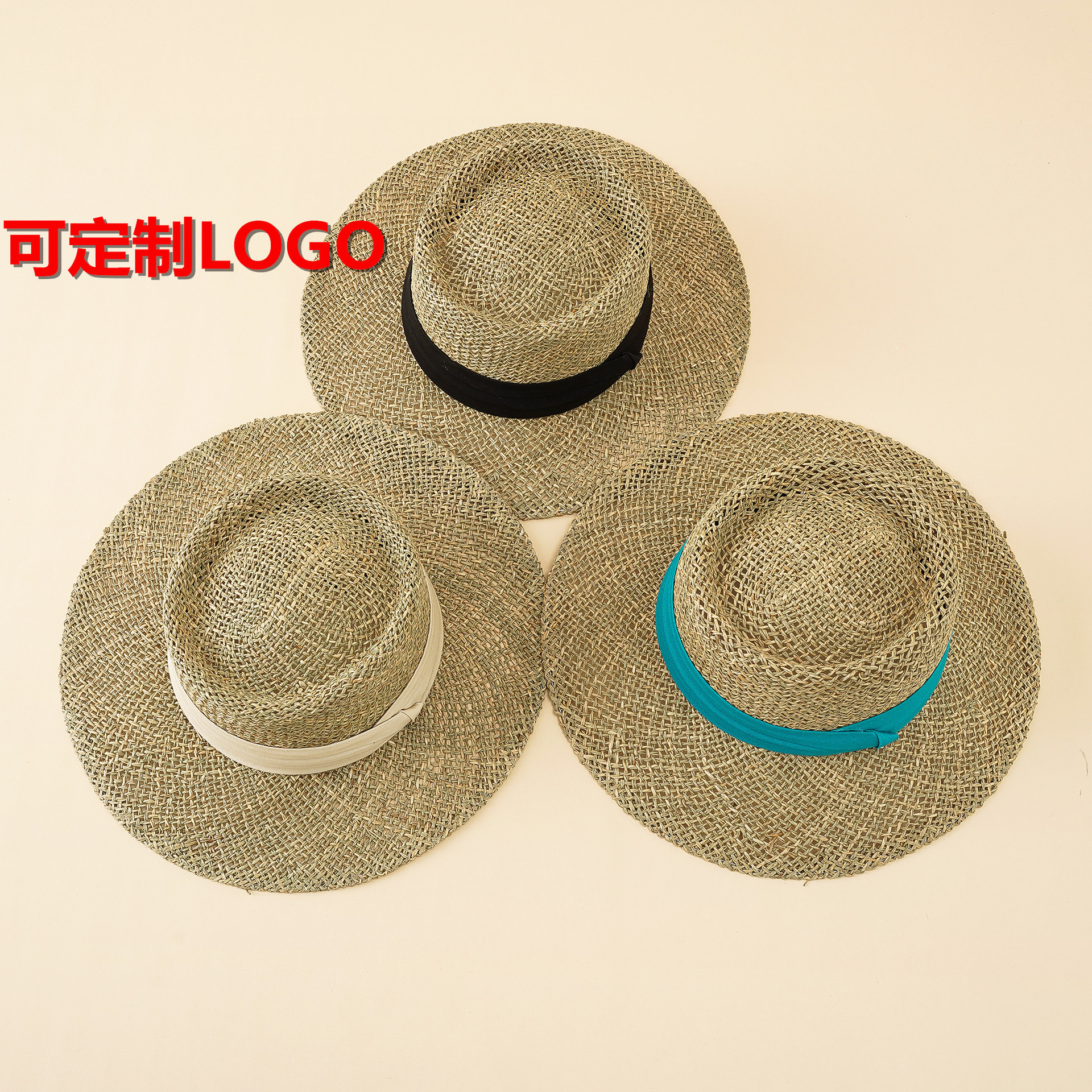 Europa y América transfronteriza nueva tejida sombrero de paja verano hueco sombrero de copa de protección solar sombrero plano playa moda
