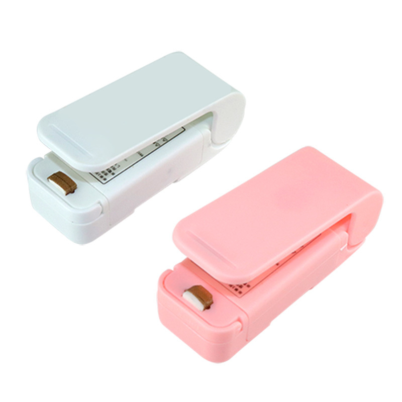 Snack portátil mini máquina de sellado de plástico pequeña máquina de sellado de bolsas de plástico máquina de sellado de calor de presión de la mano del hogar al por mayor