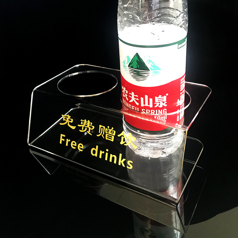 Free drinking cup rack display rack hotel guest room beverage free drinking rack mineral water display rack acrylic products