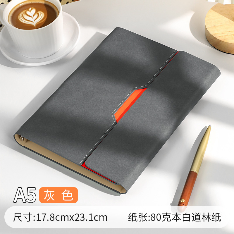 a5 70% off ノートブックカスタマイズされた高度なビジネスポータブルストレージルーズリーフブック取り外し可能なオフィス会議記録ブック|undefined