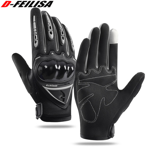 Motorcycle riding full-finger touch screen gloves men's sports protective fitness wear-resistant anti-fall motorcycle electric vehicle gloves