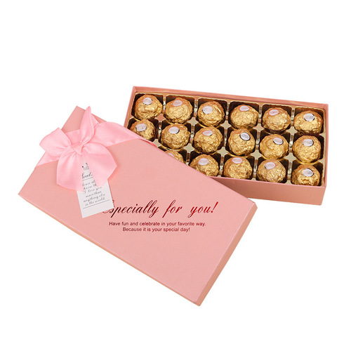 Valentine's Day Gift Box 18-Gate Chocolate Packaging Box Companion Gift Box Wedding Candy Box Companion Gift Box