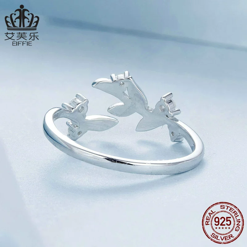 艾芙乐 Universal one size ring, platinum adjustable accessory, silver 925 sample