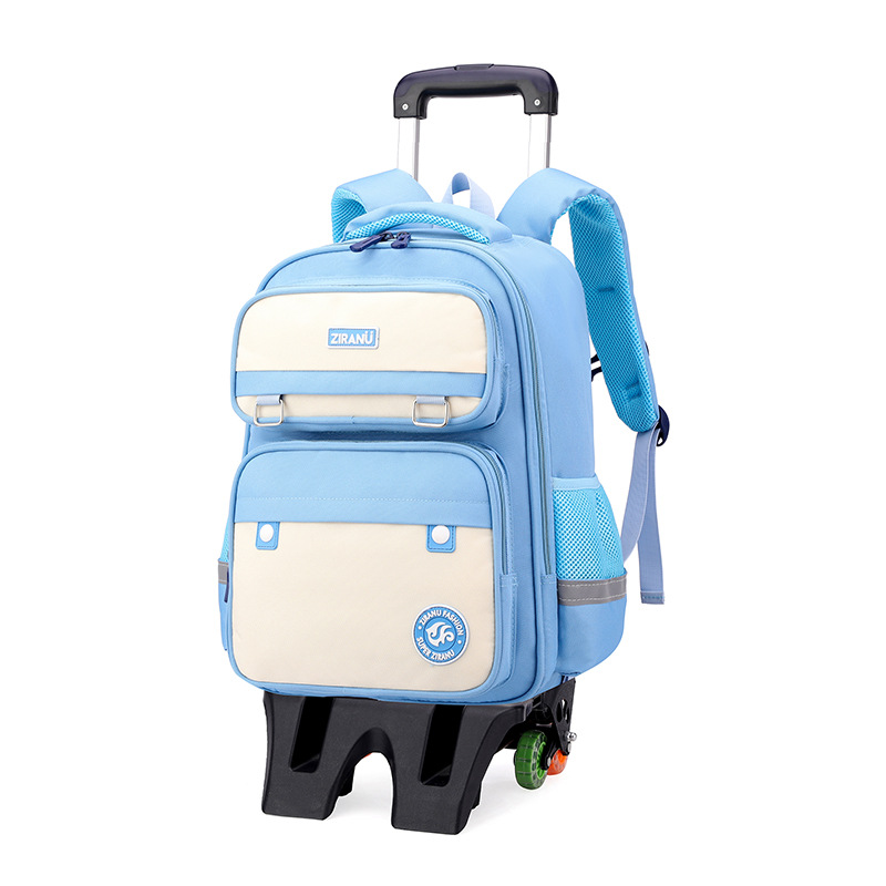 Pescado natural nuevo tirón mochila al por mayor escaleras mochila de estudiantes 3 - 6 grados antidesgaste