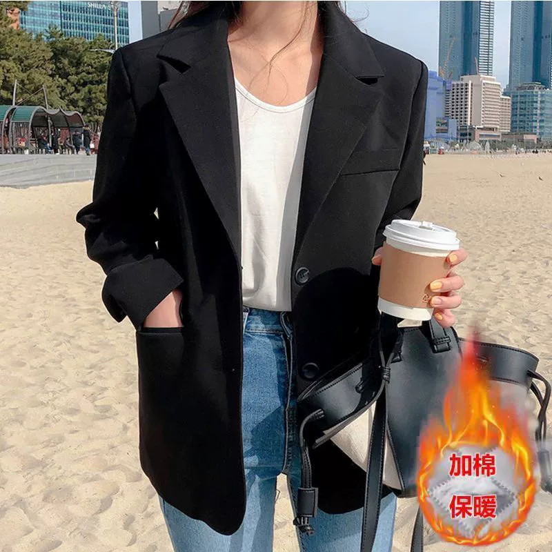 Demi-season classic suit jacket for students, oversize, Korean style