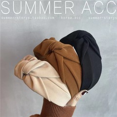 2022 autumn and winter Korean fashionable retro fabric knotted headband hair bundle temperament wide-brimmed headband hairpin headwear