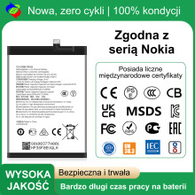 Bateria dla telefonów Nokia 6267/6555/C2/225/6260/N97 mini