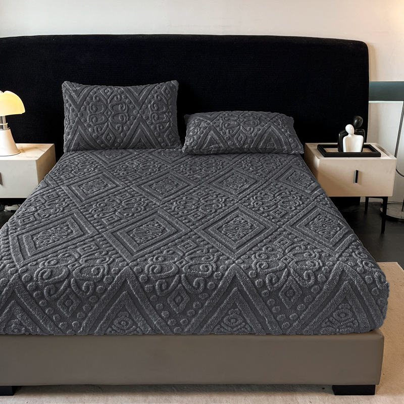 2026 Autumn and Winter New Taffeta Velvet Fitted Sheet Three-Piece Set, Cross-Border Single Fitted Sheet, Export Item, in Stock with Complete Sizes 2026 Autumn and Winter New Taffeta Velvet Fitted Sheet Three-Piece Set, Cross-Border Single Fitted Sheet, Export Item, in Stock with Complete Sizes