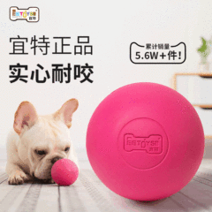 EETOYS宜特狗狗玩具 橡膠彈力實心球狗玩具磨牙互動訓練寵物球
