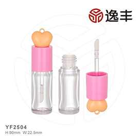 爱心顶盖厚壁唇彩管唇釉瓶唇蜜管唇妆包材逸丰工厂批发可印logo