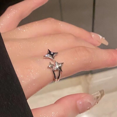 Star Ring for Women, Unique Original Design, Adjustable Opening Star Ring, Cold Style, Gift for Girlfriend or Friend