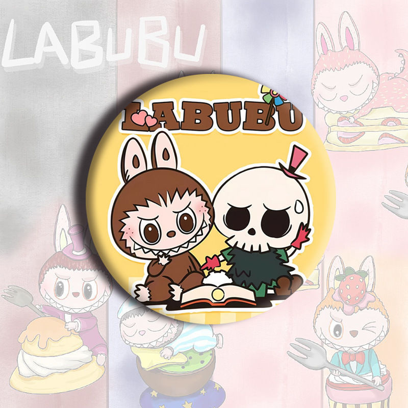 LABUBU ラブブバッジアニメ漫画バーブックバッグ装飾ペンダント 58 ミリメートルバッジペンダント周辺機器|undefined