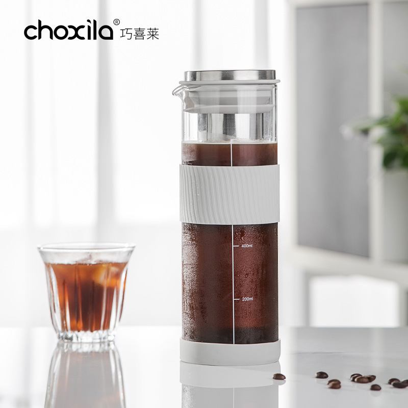 Olla de extracción en frío portátil de gran capacidad Olla de café de extracción en frío Lavada a mano Olla de preparación en frío Botella de extracción en frío Hervidor de agua fría Olla para compartir café