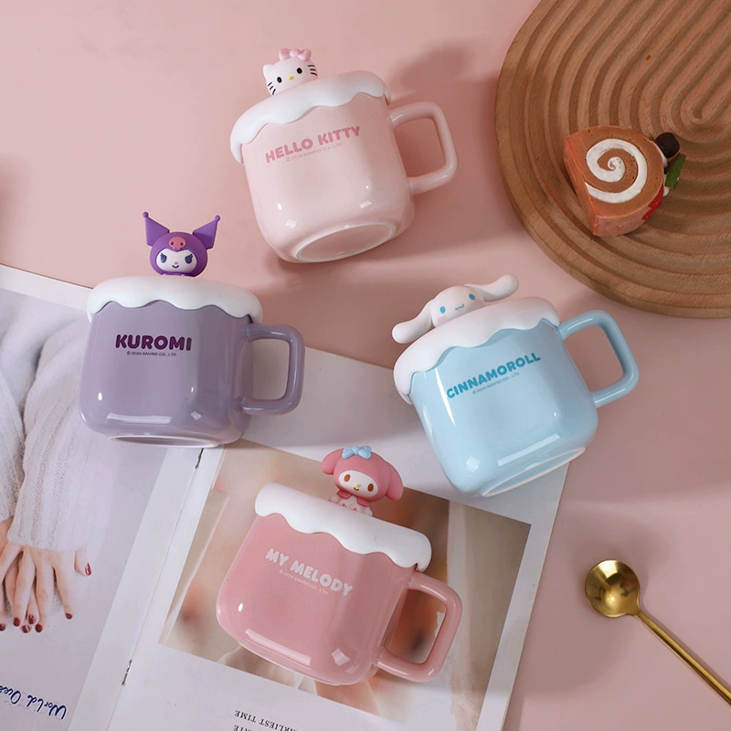 Керамическая чайная кружка высокого качества, Sanrio, для домашнего использования, симпатичная подарочная коробка