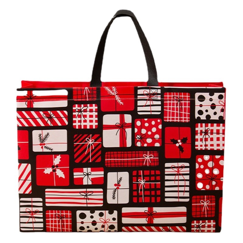 Spot bolsa de regalo roja Año nuevo Festival de primavera Regalos de año nuevo Bolsa no tejida Palabra de bendición roja Bolsa festiva de vacaciones