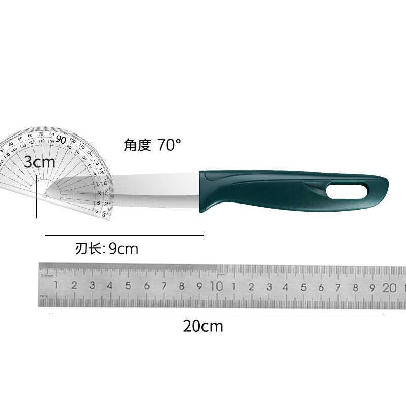 Cuchillo de frutas cuchillo doméstico cuchillo afilado cuchillo de acero inoxidable 2 en 1 cuchillo de peeling para estudiantes de melón y fruta image 6