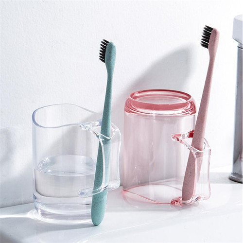 日式漱口杯洗漱杯创意情侣刷牙杯子卫生间塑料透明杯创意可爱口杯