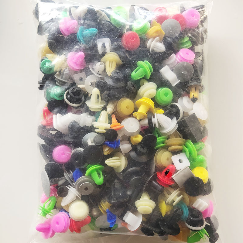 500 piezas coche tipo universal hebilla mixta soporte de parachoques plástico mezclado tornillo de expansión clip de remache