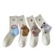 2025 spring and summer new all-in-one machine Korean version of cute boneless mesh tube socks fashion versatile women's cotton socks four seasons