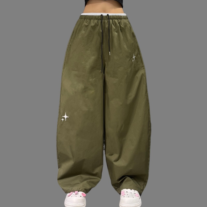 SCK トレンド ダブルウエストパンツ ワイドレッグ カジュアルパンツ 2561 快適薄手スタイル|undefined