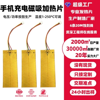 定制手机充电磁吸加热片usb发热片可温控电加热发热片5vpi发热膜