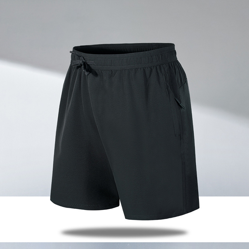 Pantalones cortos deportivos casuales para hombres, pantalones de playa de acondicionamiento rápido y secos, pantalones de hielo largos y sueltos.