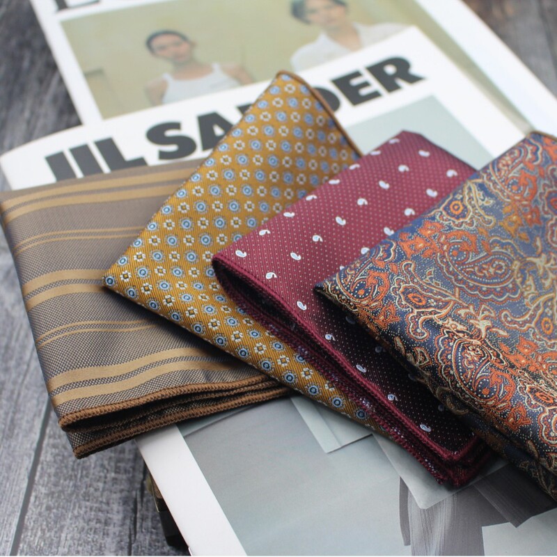 Pocket Towel Suit Dress Chest Towel Men's Business Formal Dress British Korean Style Light Gold Champagne Curry Color Pattern Square Towel Pocket Towel Suit Dress Chest Towel Men's Business Formal Dress British Korean Style Light Gold Champagne Curry Color Pattern Square Towel