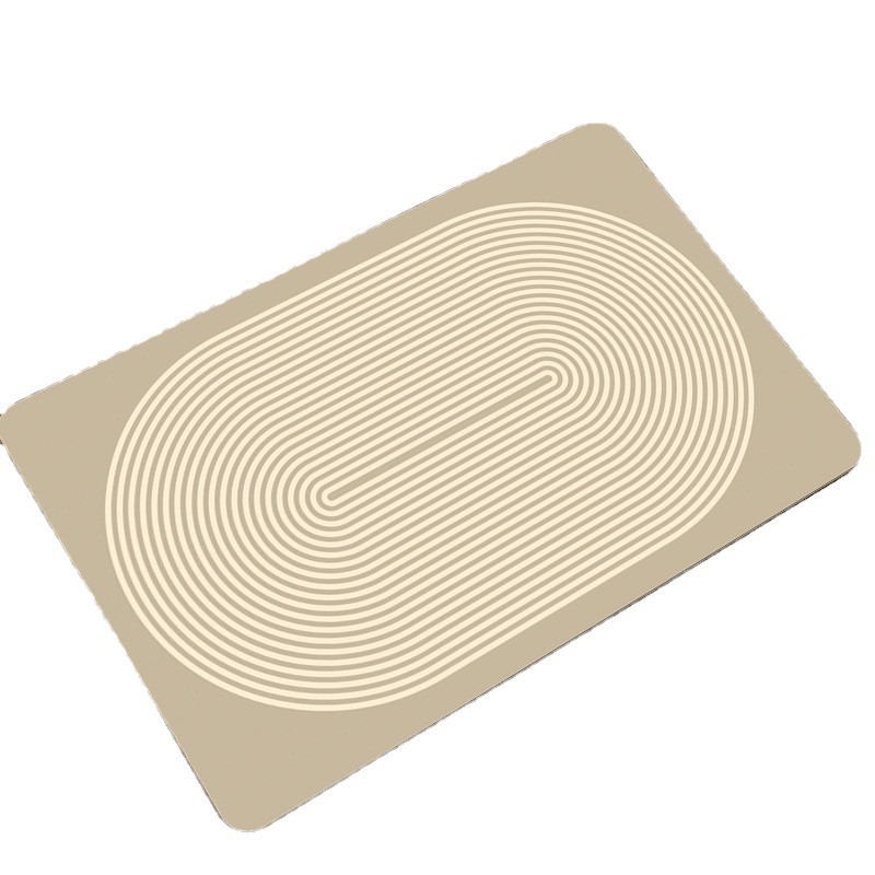 Japanese Striped Diatomite Bath Mat Non-slip Quick-drying Floor_voghion.com