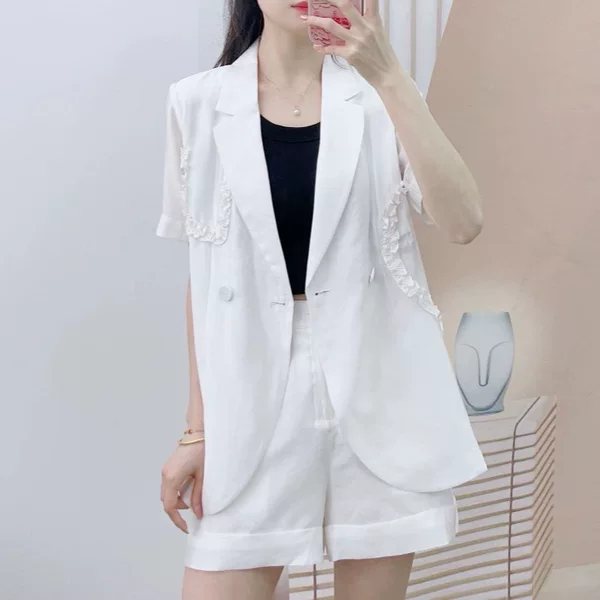 346【Available for Sale at the Store】Summer Top, Suit, and Shorts Two-Piece Set 232346/D2