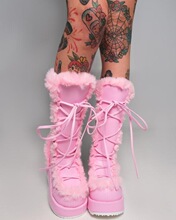 R 24398 Thick Sole Winter Party Boots ëë��ͲŮѥ �羳����