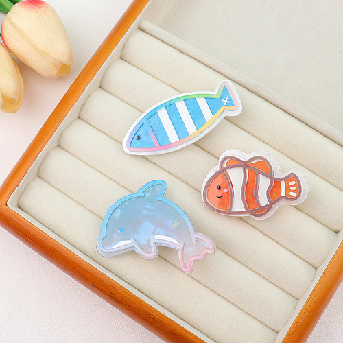 Ocean Series 2.0 Collection Student Girls Acrylic Hairpins Bangs Side Clips Headband Cards Children's Accessories