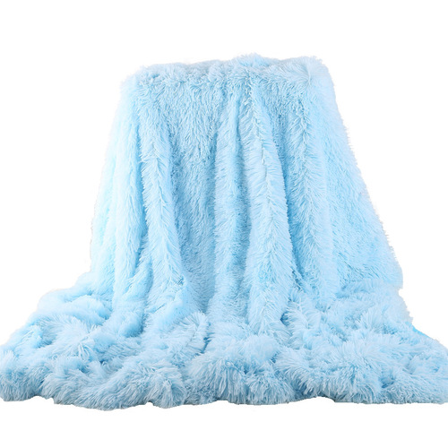 Ins-style four-season thick plush throw blanket for home dual-person afternoon nap sofa cover gift blanket