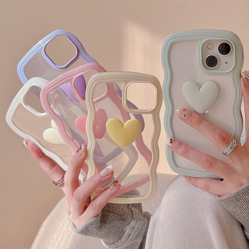 Title 1, Love Wave Border Phone Case Transparent 3D, pro...