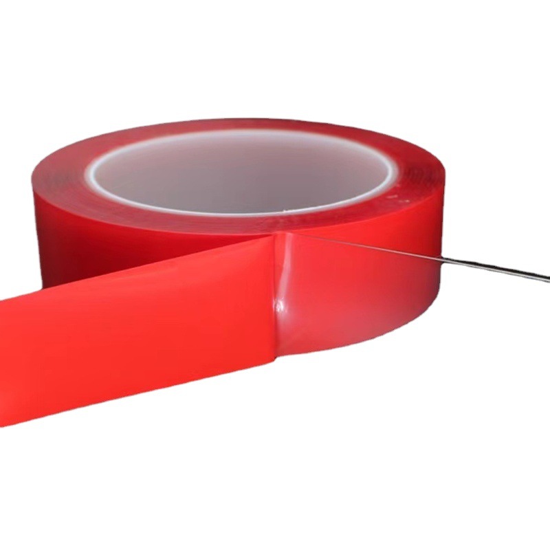 Adhesivo de doble cara transparente acrílico impermeable adhesivo mágico para diez mil veces lavado Cinta adhesiva de doble cara nano película roja fuerte transparente