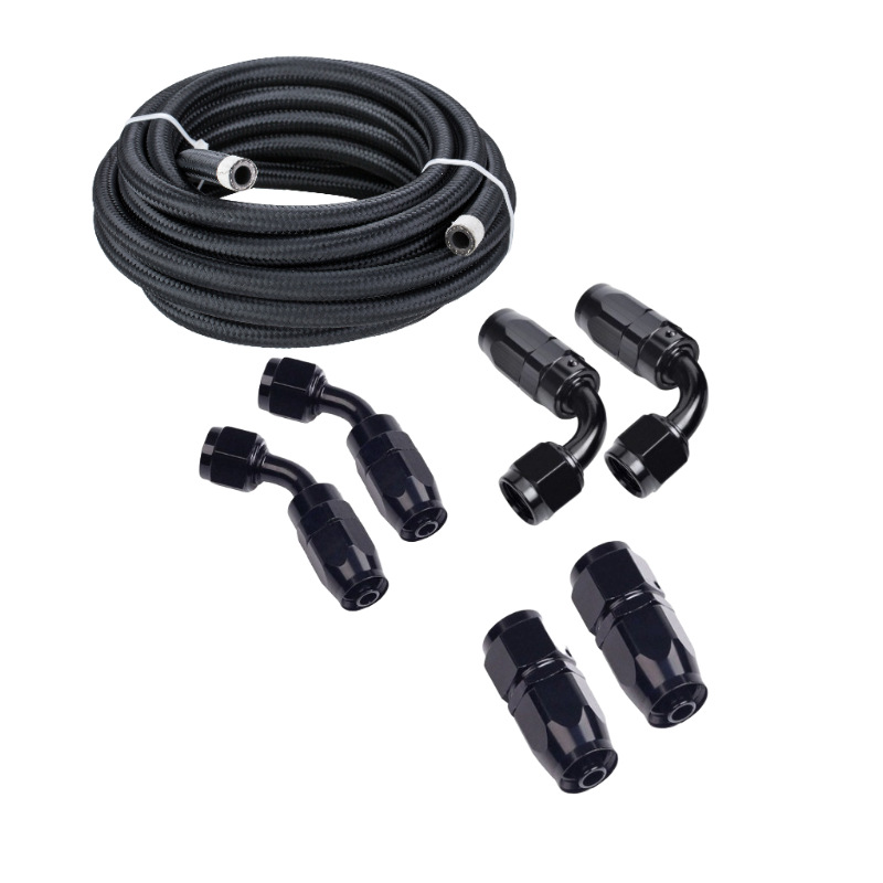 Haofa transfronterizo coche modificación AN6AN8AN10 nylon/alambre de acero de goma tejida tubo de refrigeración de aceite 6 juntas traje