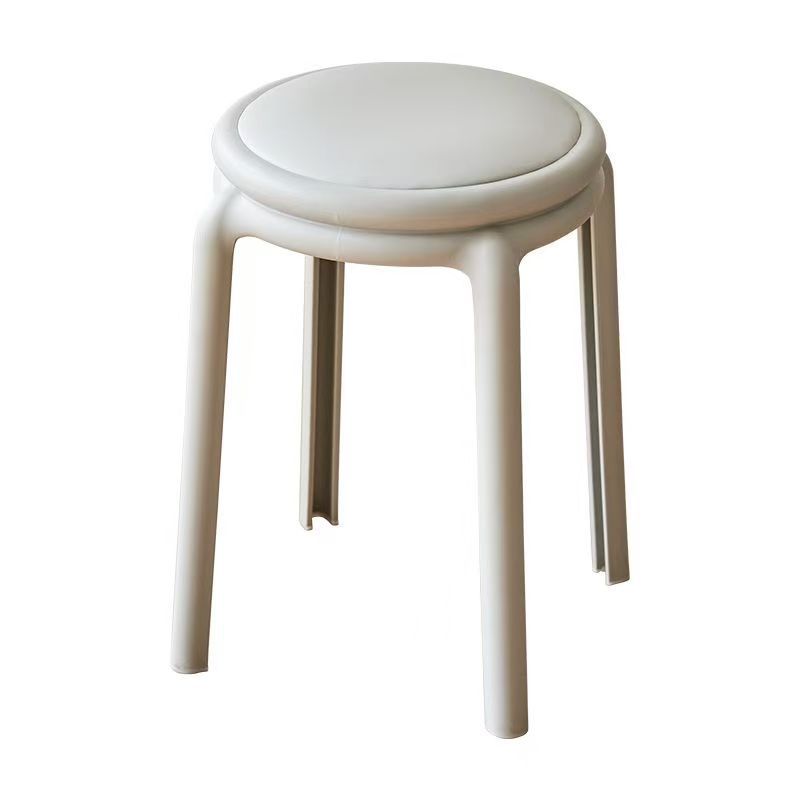 Nordic plástico grueso taburetes caseros apilables taburetes para adultos taburetes redondos sillas comerciales taburetes de mesa de comedor de reserva taburetes altos