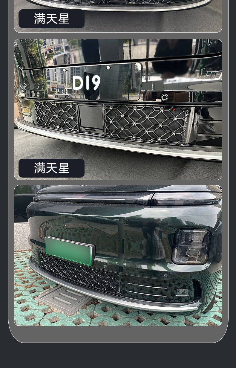 Suitable for Leapmotor D19, brand new Songgu Green Starry Sky insect-proof net, dust-proof water tank protection, integrated snap-on grille
