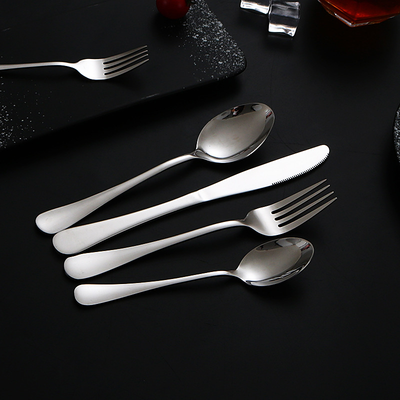 1010 Acero inoxidable vajilla hogar Hotel postre café Mezcla cuchara occidental filete cuchillo tenedor cuchara traje