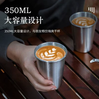 亚马逊304不锈钢单层杯啤酒杯随手杯饮料杯果汁杯水杯带盖便携保