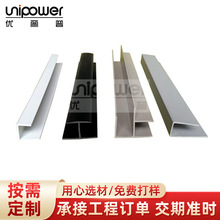 塑料槽板边条工字形PVC包边转角塑钢展板塑料边条金色线条一字条