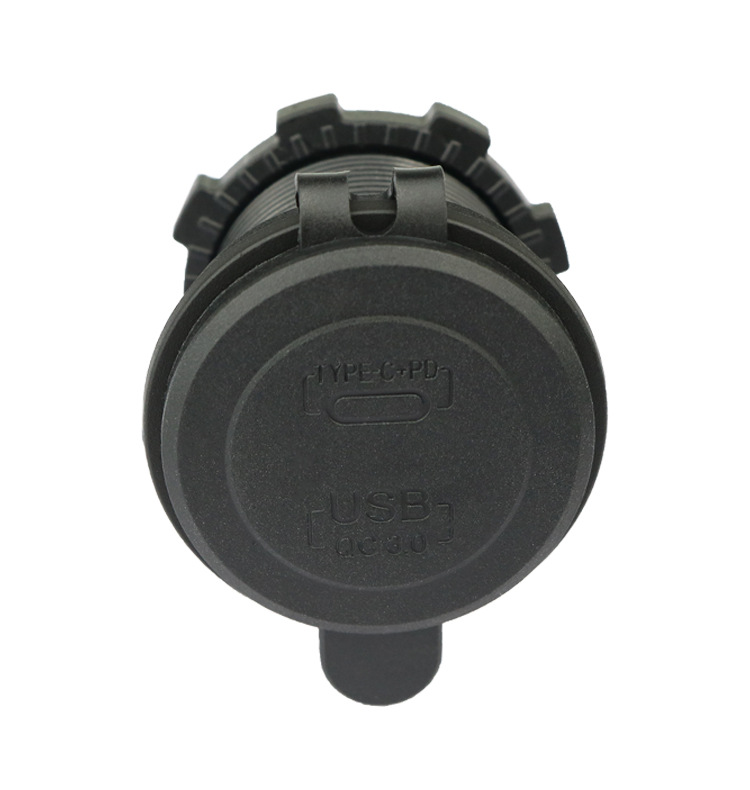 Cross-Border Car, Motorcycle, Rv, Car Charger, Mobile Phone Charger, Modified Car Charger Qcpd with Aperture