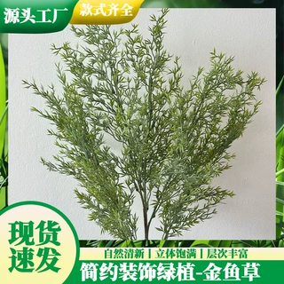 6叉加密金鱼草天门冬酒店大堂门店橱窗造景摆件装饰品仿真绿植