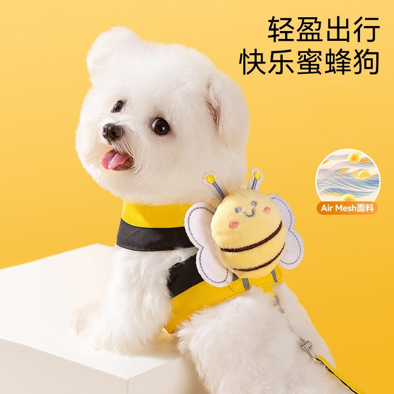 Correa de perro Estilo Chaleco pequeño perro oso de peluche Bomei Internet celebridad correa de pecho Cadena de perro mascota perro cuerda para caminar