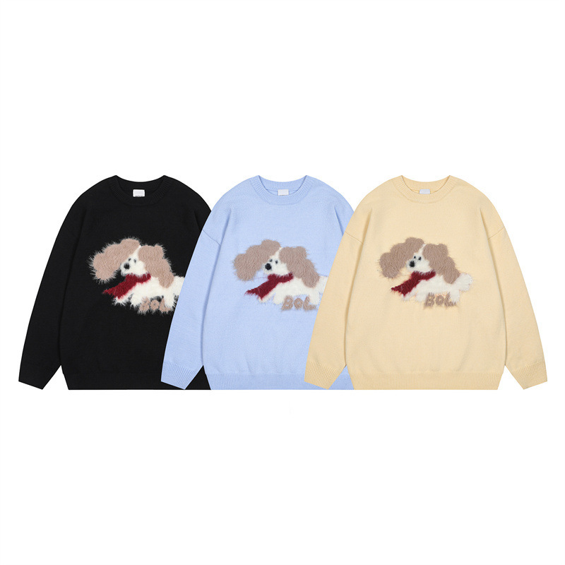 Demi-season retro sweater for men and women
